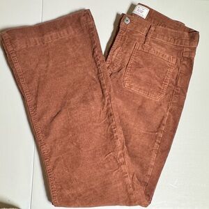 GAP 70s Flare High Rise Corduroy Pants Rust Brown Size 30 / 10